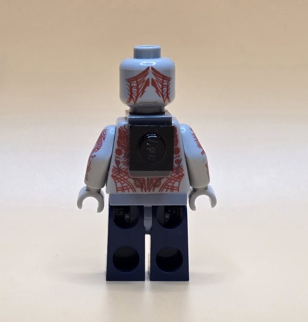 LEGO Drax Minifigur sh0387 – Gebraucht. Detaillierte Bedruckung mit roten Tattoos und Jetpack. Perfekt für Sammler und LEGO-Fans.