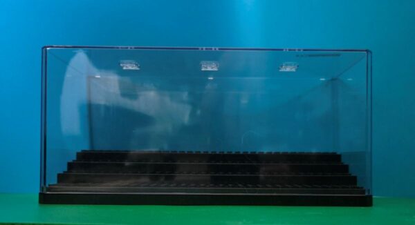 Transparente Acryl-Vitrine für Puppen & Bausteine – 3-stufiger Präsentationsständer