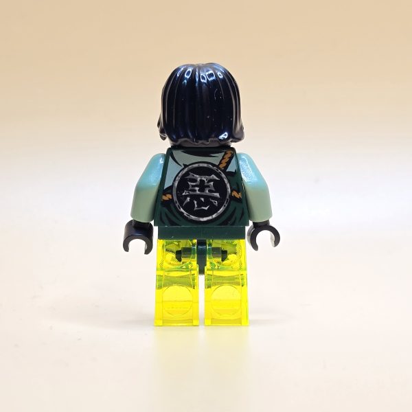 LEGO Ninjago Morro Minifigur Njo158 – Geisterkrieger mit schwarzer Rüstung und grünem Winddesign aus der Possession-Serie.