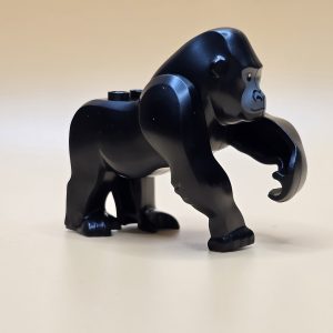 LEGO Gorilla01 Figur – Neu. Authentische LEGO Tierfigur mit zwei Pins auf dem Rücken, ideal für Dschungel- und Safari-Sets