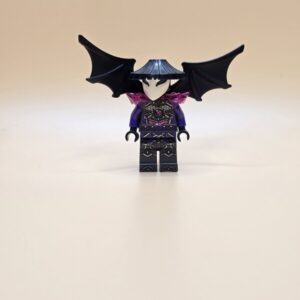 LEGO Ninjago Minifigur General Vangelis Njo761 – Gebraucht. Dunkler Kristall-General mit bedrucktem Fledermauskopf aus der Crystalized-Serie.