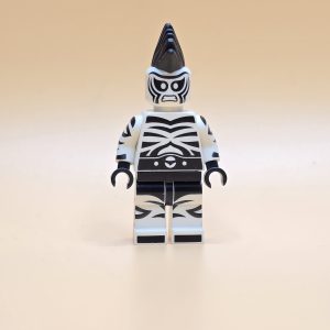 LEGO Zebra-Man Minifigur sh0323 – Gebraucht. Streifenlook-Schurke aus dem LEGO Batman Movie. DC Super Heroes Minifigur für Fans und Sammler.