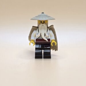 LEGO Ninjago Minifigur Wu Master njo0550 – Gebrauchter Zustand. Mit Fuzzy Cape & Bart. Mentorfigur aus der Serie Secrets of the Forbidden Spinjitzu.