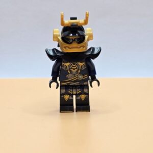 LEGO Minifigur Samurai X njo0286 – Pixal in schwarzer Rüstung mit Helm. Ninjago The Hands of Time Serie, gebraucht.